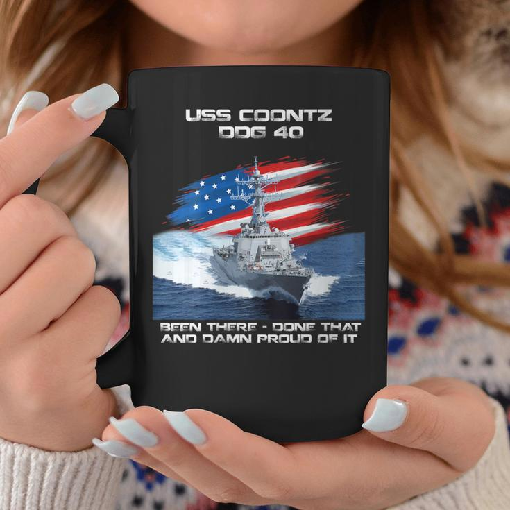 Womens Uss Coontz Ddg-40 Destroyer Ship Usa Flag Veterans Day Xmas Coffee Mug Funny Gifts