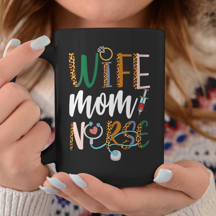 Womens Wife Mom Nurse Womens Rn Lpn Mothers Day For Nurses Coffee Mug Personalized Gifts