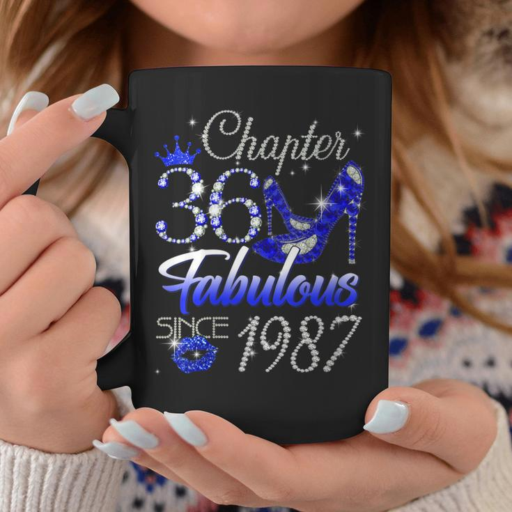 Womens Womens 36 Years Old Chapter 36 Est 1987 36Th Birthday Queen Coffee Mug Unique Gifts