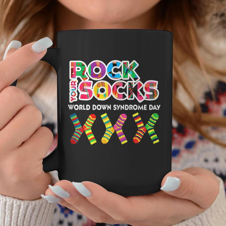 Womens World Down Syndrome Day Rock Your Socks Awareness Coffee Mug Funny Gifts