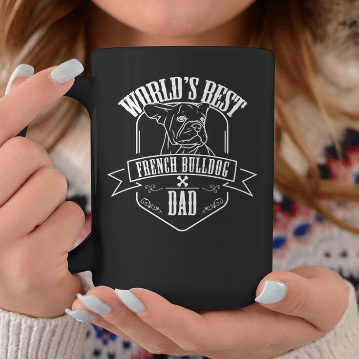Worlds Best French Bulldog Dad GraphicFrenchie Dog Coffee Mug Unique Gifts