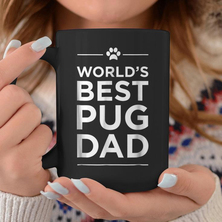 Worlds Best Pug Dad Love Pets Animal Family Paw Coffee Mug Unique Gifts