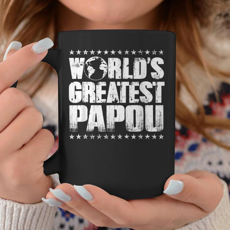 Worlds Greatest PapouBest Ever Award Gift Coffee Mug Funny Gifts