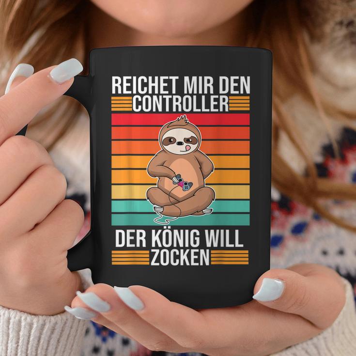 Zocken Reichet Mir Den Controller König Konsole Gamer V3 Tassen Lustige Geschenke