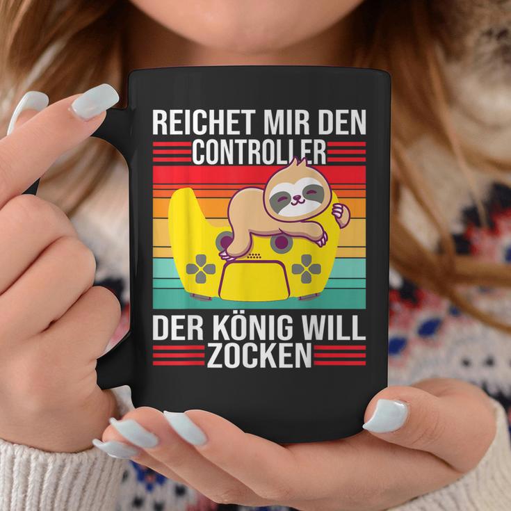 Zocken Reichet Mir Den Controller König Ps5 Konsole Gamer V4 Tassen Lustige Geschenke