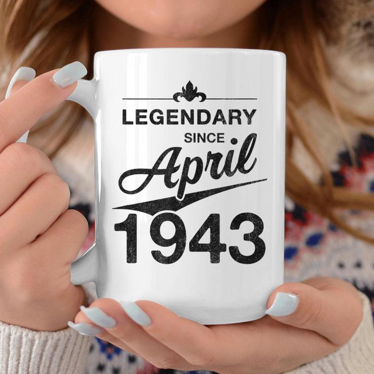 80 Geburtstag 80 Jahre Alt Legendär Seit April 1943 V6 Tassen Lustige Geschenke