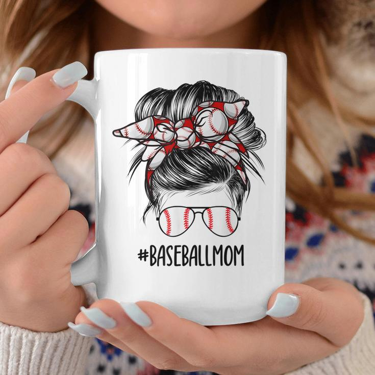 Baseball Mom Messy Bun Funny Softball Mom Mothers Day Gift Coffee Mug Unique Gifts