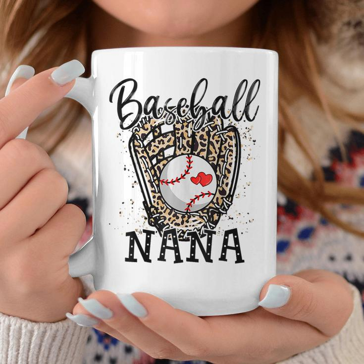 Baseball Nana Leopard Game Day Baseball Lover Mothers Day Coffee Mug Funny Gifts