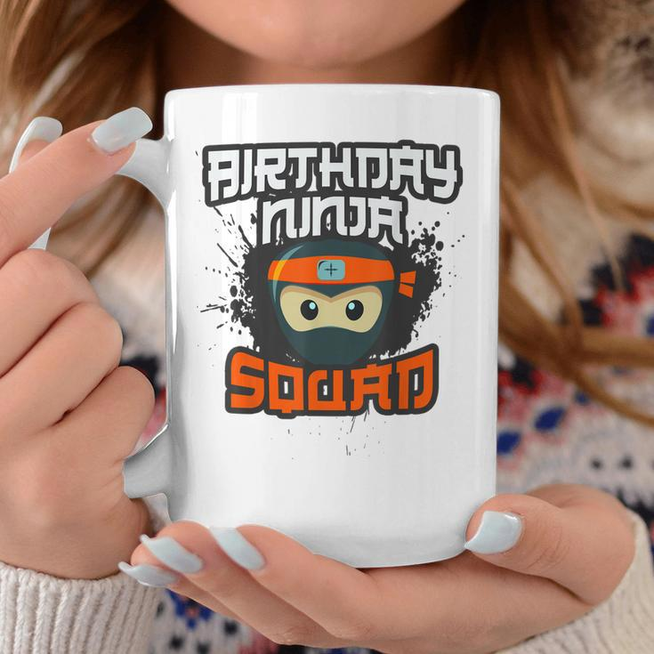 Birthday Ninja Squad Siblings Team Mom Dad Crew Red Matching Coffee Mug Unique Gifts