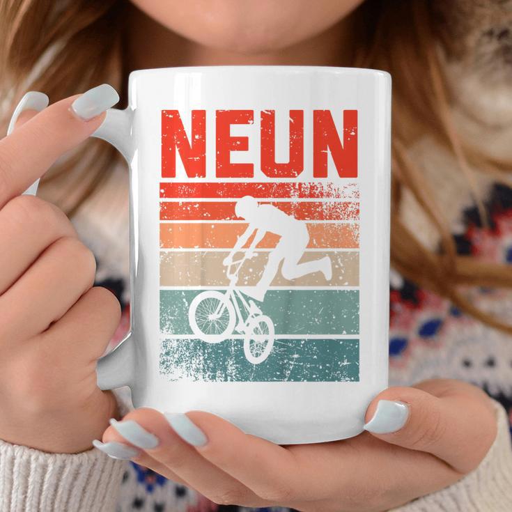 BMX Fahrer Fan Tassen für Kinder, Vintage 9. Geburtstag Junge Lustige Geschenke