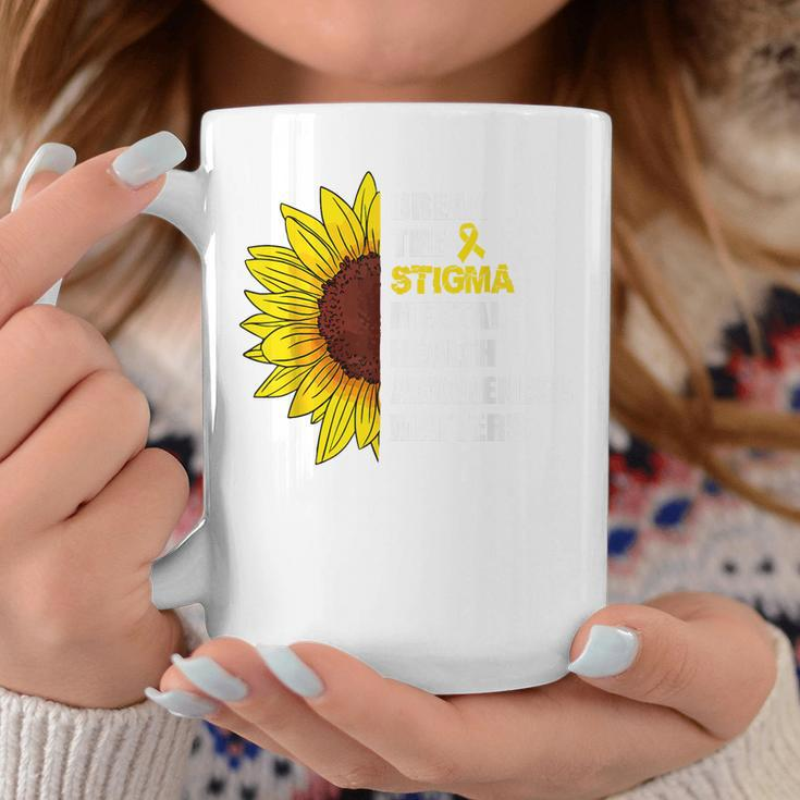 Break The Stigma Mental Health Awareness Matters Sunflower Coffee Mug Unique Gifts