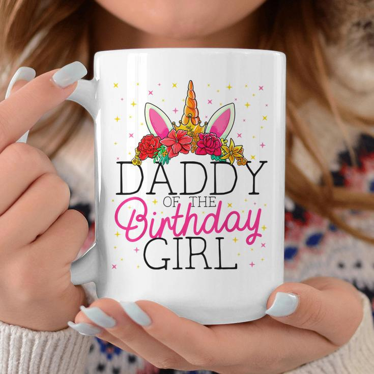 Daddy Of The Birthday Girl Father Unicorn Birthday Gift For Mens Coffee Mug Unique Gifts