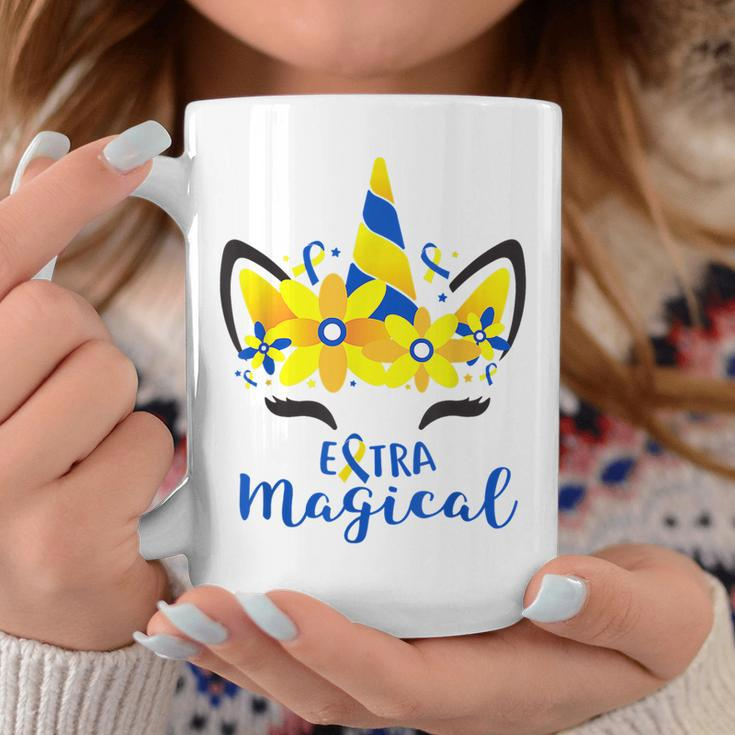Down Syndrome Awareness Unicorn Girl Mom Extra Magical Coffee Mug Unique Gifts