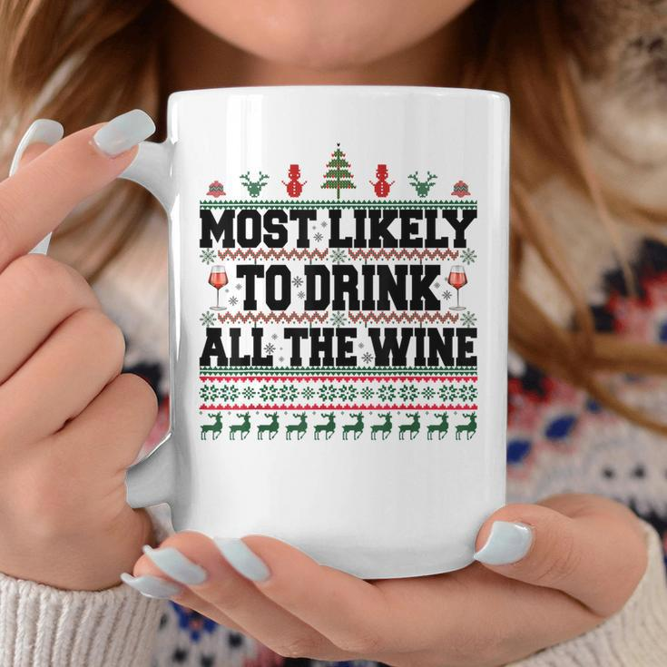 Familien-Weihnachts-Tassen: Wer trinkt den Wein? Lustiges Design Lustige Geschenke
