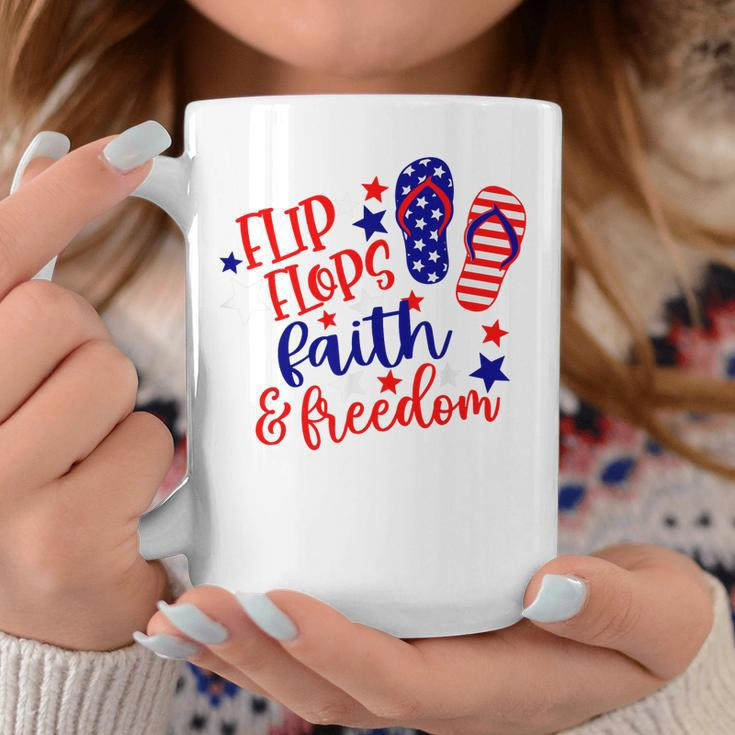 Flip Flops Faith And Freedom Coffee Mug Unique Gifts