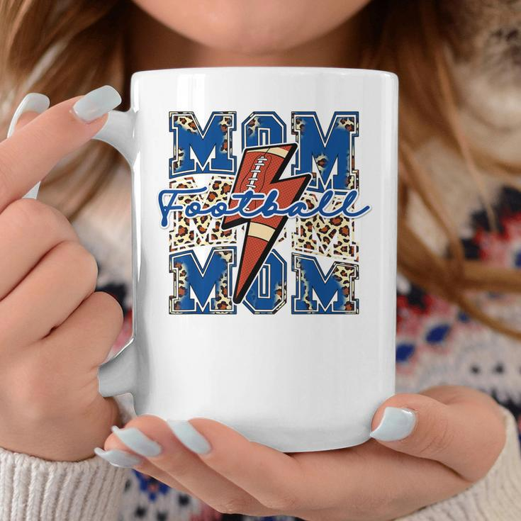 Football Mom Leopard Cheetah Print Mama Lightning Bolt Coffee Mug Unique Gifts