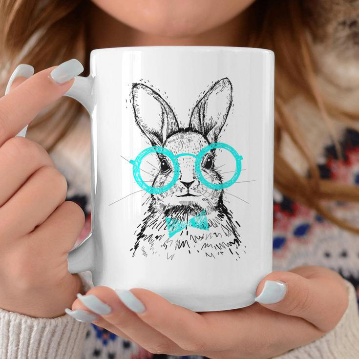 Funny Cute Bunny With Glasses Hipster Stylish Rabbit Women Coffee Mug Unique Gifts