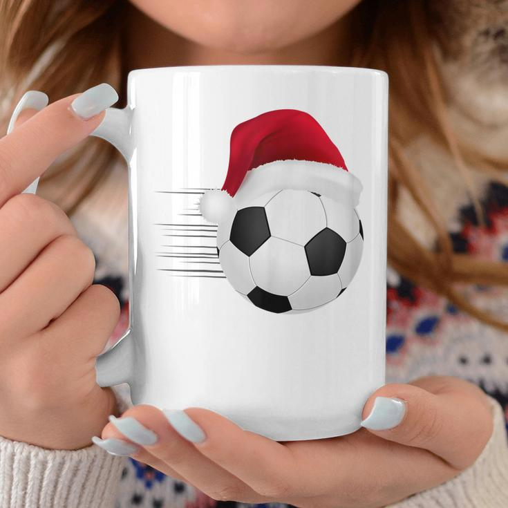 Fußball-Fußball-Weihnachtsball Weihnachtsmann-Lustige Tassen Lustige Geschenke