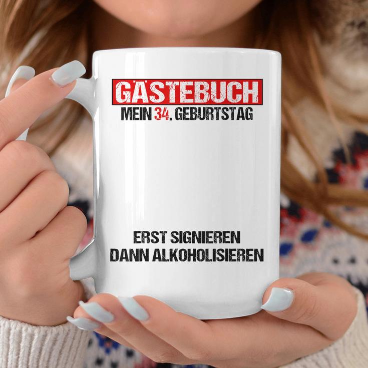 Gästebuch 34 Geburtstag Mann Frau Lustig 34 Geburtstag Deko Tassen Lustige Geschenke