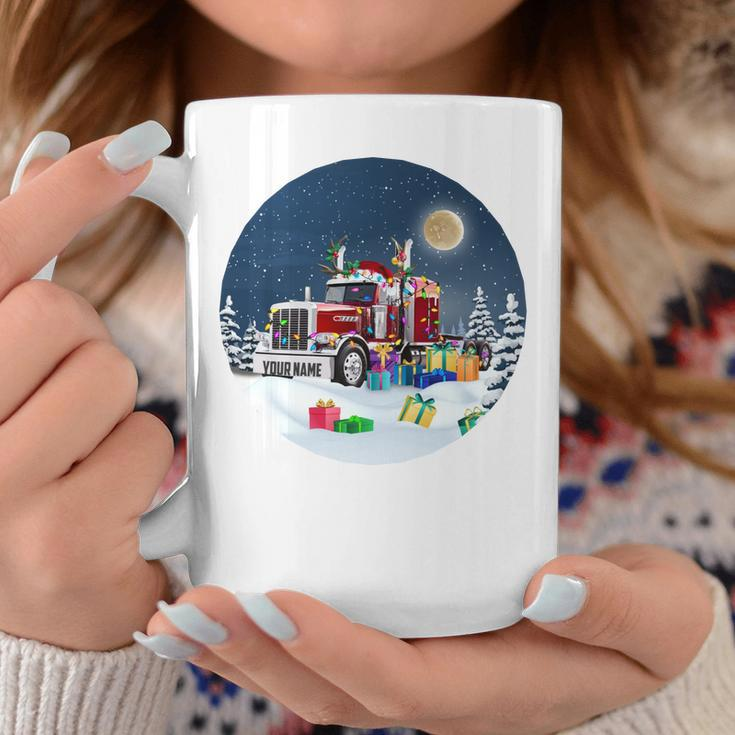 Gift For Trucker - Porcelain Ornament - Circle Coffee Mug Funny Gifts