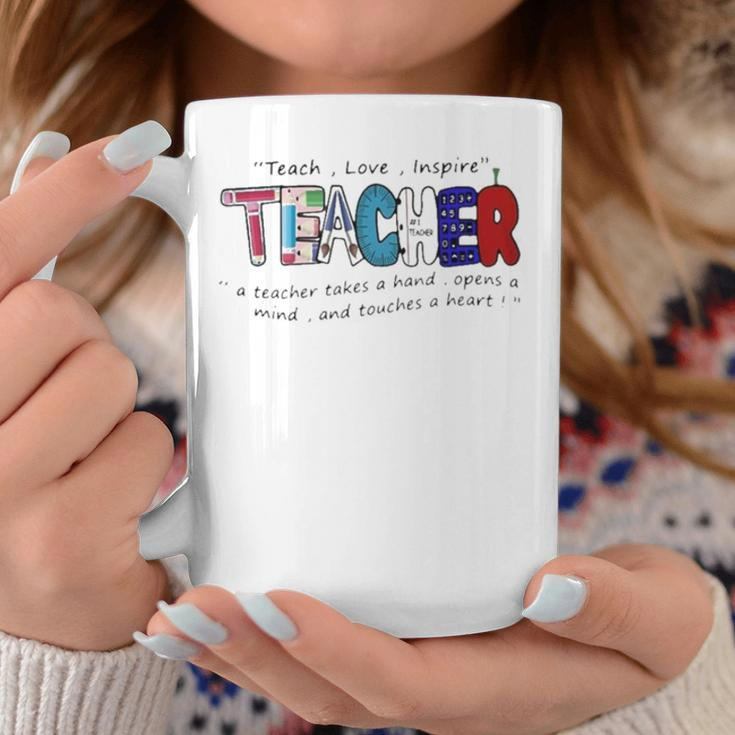 Gift Teach Love Inspire Teacher TeachingCoffee Mug Unique Gifts