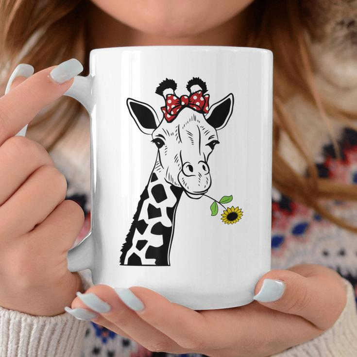Giraffe With Sunflower Coffee Mug Unique Gifts