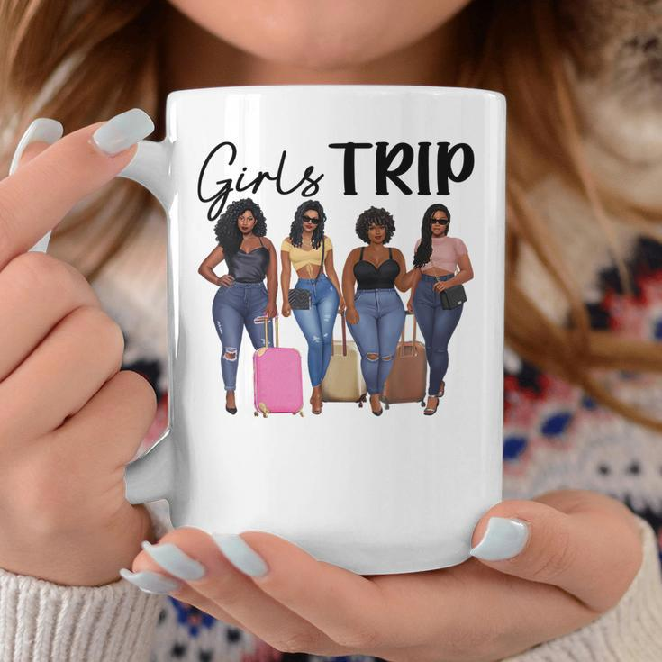 Girls Trip Airport Black Women Girls Vacation Squad Coffee Mug Unique Gifts