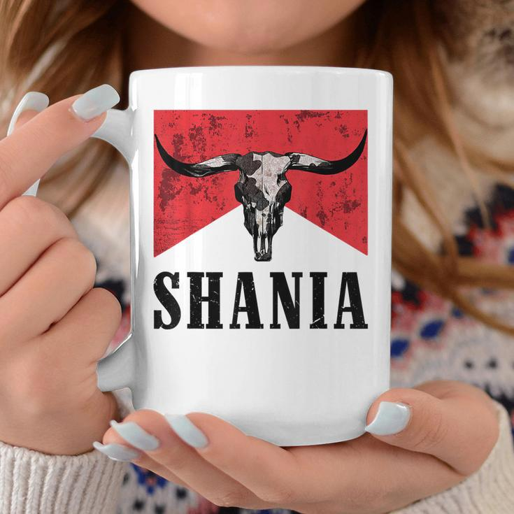 Howdy Shania Bull Skull Western Country Shania Cowgirl Coffee Mug Personalized Gifts