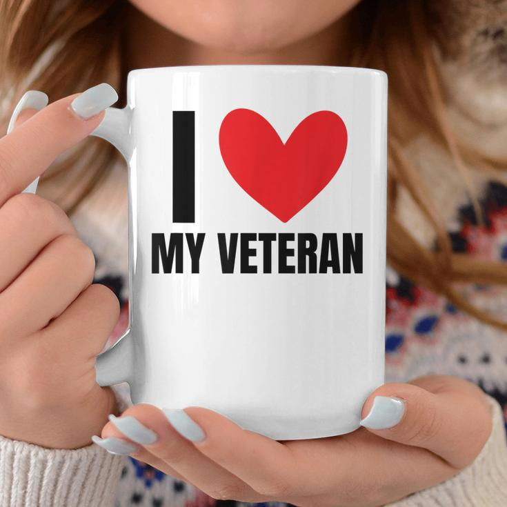 I Love My Veteran Military Wife Dad Boyfriend Usa Coffee Mug Funny Gifts