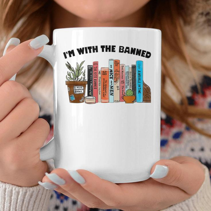 Im With The Banned Love Reading Books Outfit For Bookworms Coffee Mug Unique Gifts