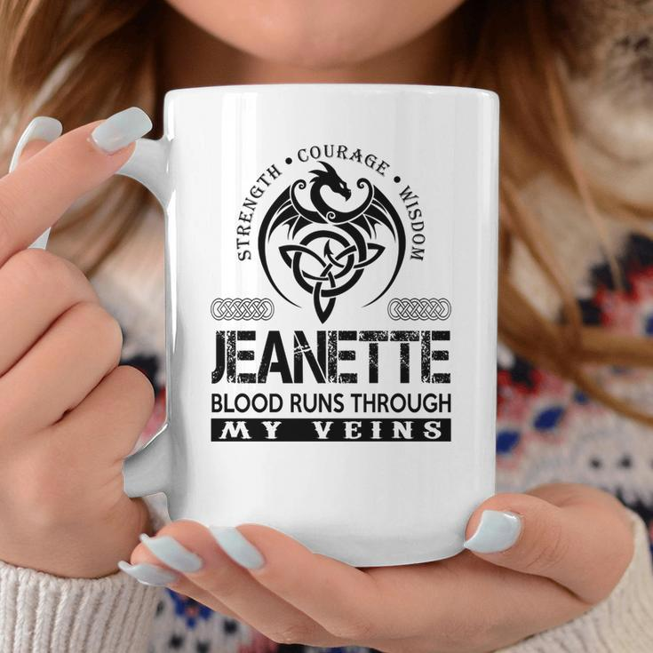 Jeanette Blood Runs Through My Veins Coffee Mug Funny Gifts