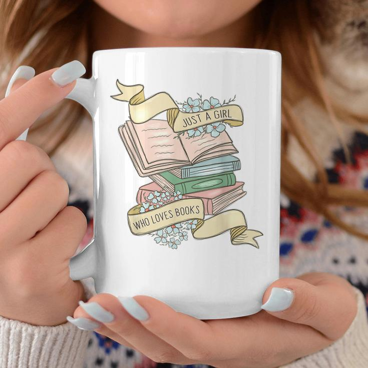 Just A Girl Who Loves Books Lover Bookworm Bookaholic Reader Coffee Mug Unique Gifts