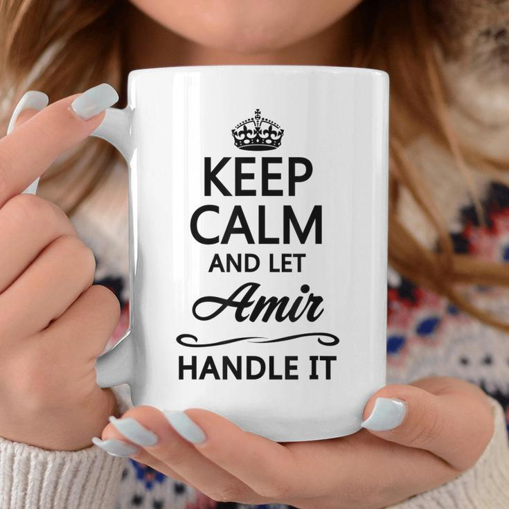 Keep Calm And Let Amir Handle It | Funny Name Gift - Coffee Mug Funny Gifts