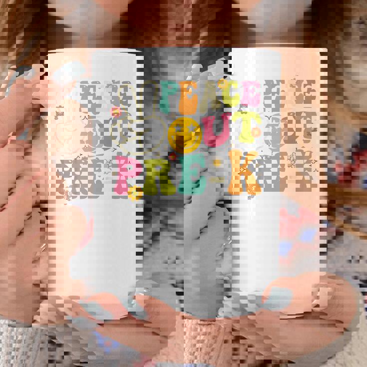 Kids Last Day Of School Peace Out Preschool Pre K Teacher Kids Coffee Mug Unique Gifts