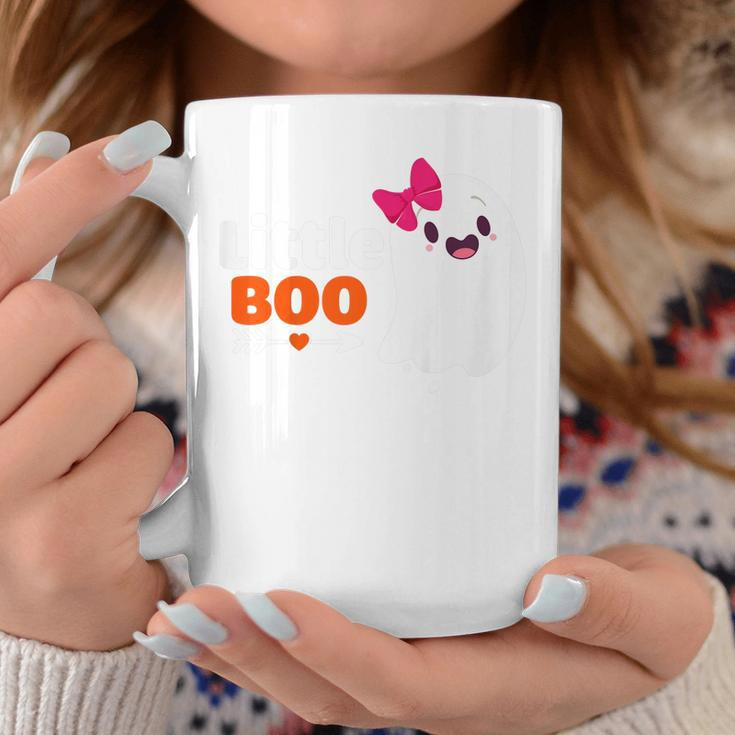 Kids Little Boo Sister Ghost Matching Bow Halloween Costume Girl Coffee Mug Unique Gifts