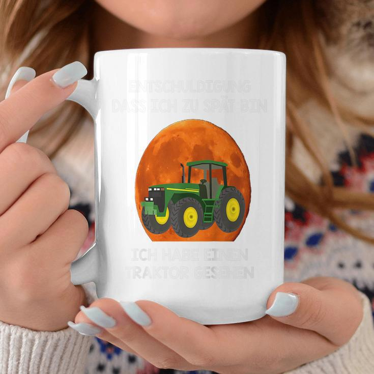Kinder-Tassen Entschuldigung, Zu Spät Wegen Traktor, Lustiges Traktor-Motiv Tee Lustige Geschenke