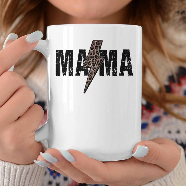 Mama Lightning Bolt Leopard Cheetah Print Mothers Day Coffee Mug Personalized Gifts