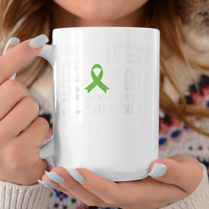 Mental Health Awareness We Wear Green Mental Health Matters Coffee Mug Unique Gifts