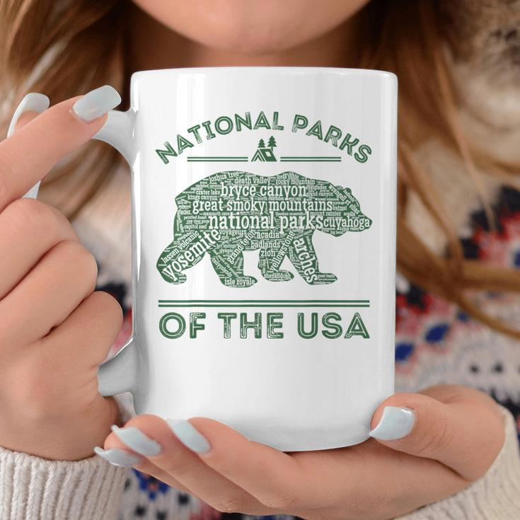 National Parks Bear Hiking Travel Camping Outdoors Retro Usa Coffee Mug Unique Gifts