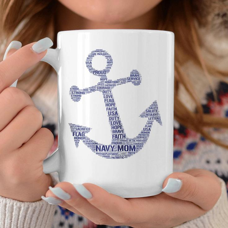 Proud Navy Mom Anchor Gift For Womens Coffee Mug Unique Gifts