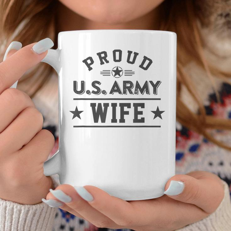 Proud Us Army Wife Dark Military Family Coffee Mug Unique Gifts