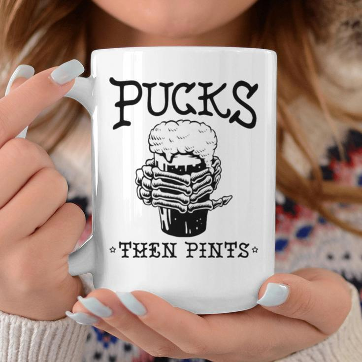 Pucks Then Pints Beer Coffee Mug Unique Gifts