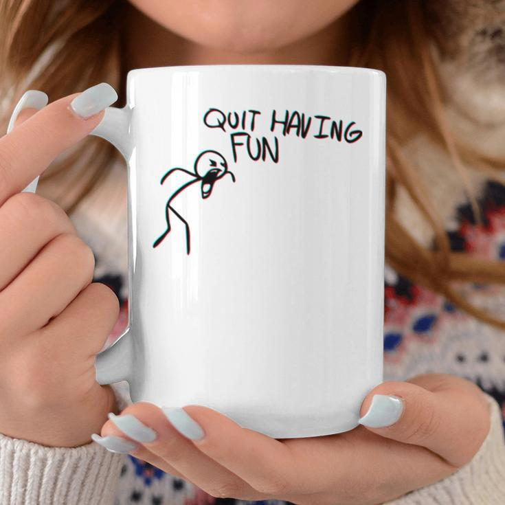 Quit Having Fun Quit Having Fun Stickman Coffee Mug Unique Gifts