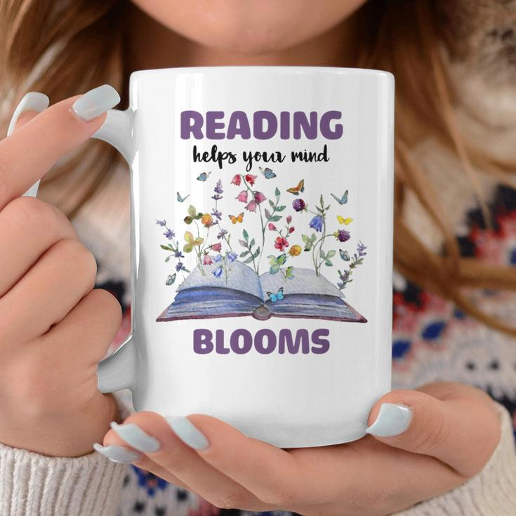 Reading Helps Your Mind Blooms Coffee Mug Funny Gifts