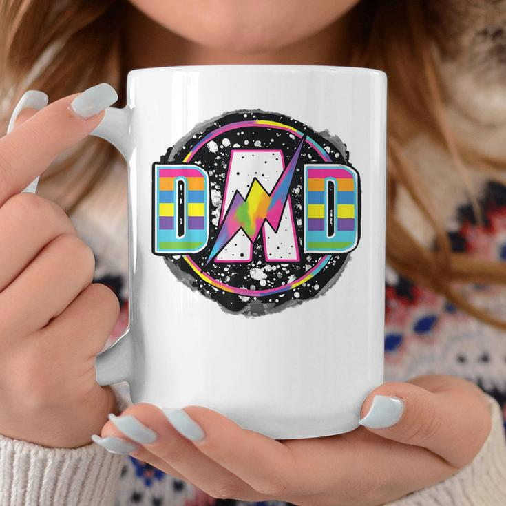 Retro Dad Lightning Bolt Rainbow Fathers Day Vintage Coffee Mug Personalized Gifts
