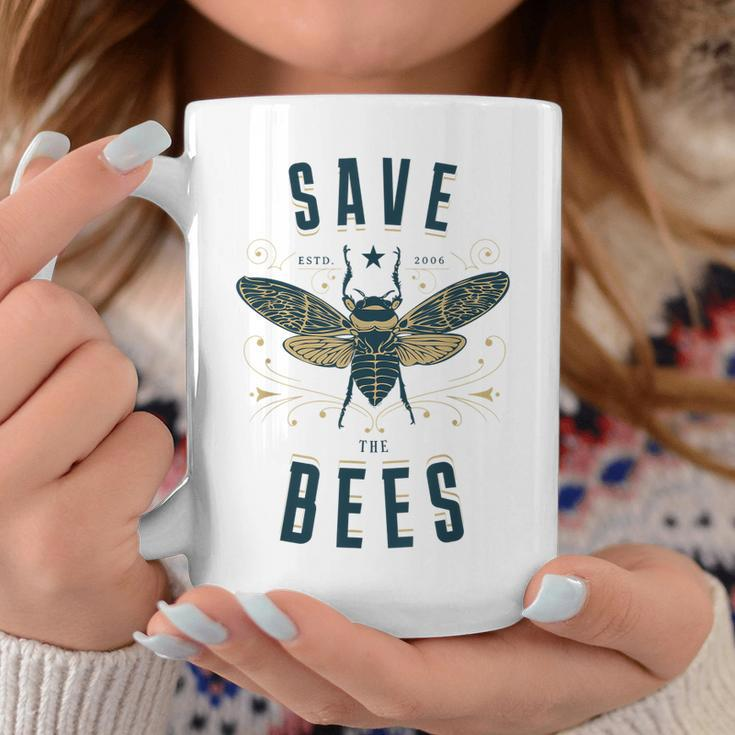 Retro Save The Bees Apiary Bee Beekeeper Earth Day Coffee Mug Unique Gifts