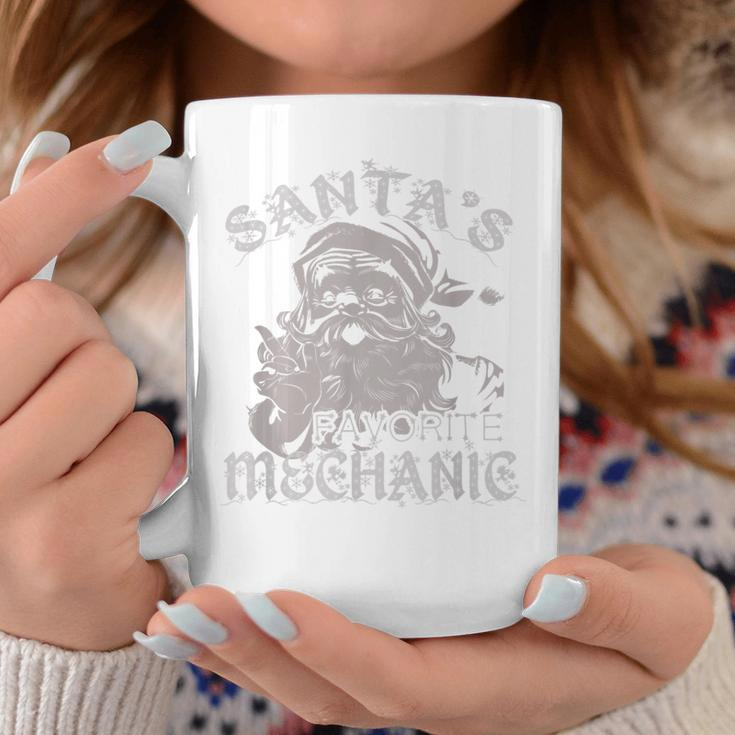 Santas Favorite Mechanic Christmas Holiday Coffee Mug Unique Gifts