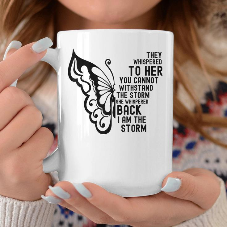 She Whispered Back I Am The Storm Butterfly Hippie Boho Girl Coffee Mug Unique Gifts