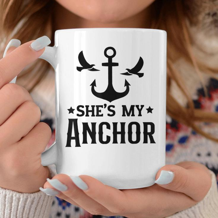 Shes My Anchor Hes My Captain Matching Couples Valentine Coffee Mug Funny Gifts