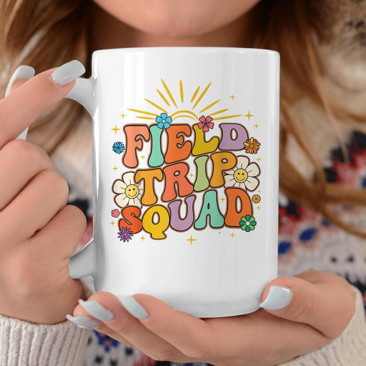 Smile Face Field Trip Squad Retro Groovy Field Day 23 Hippie Coffee Mug Unique Gifts